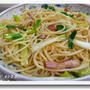 小ネギとベーコン☆バター醤油パスタ～　タマゴすうぷ♪
