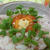 粗切り生しょうがをのせて♪　醤油漬け卵黄のせご飯