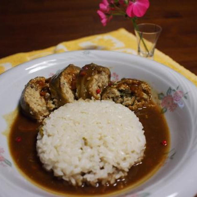 おからでカレーロールキャベツと、駄々茶豆ご飯