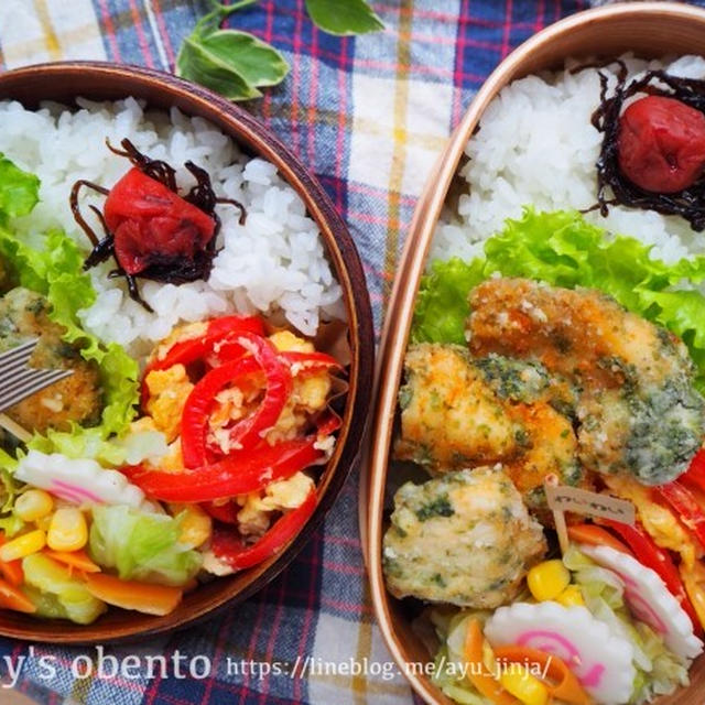 下味揉んで柔らかムネ肉！のり塩チキンの夫婦弁当♪