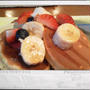 パンケーキ朝ごはん。