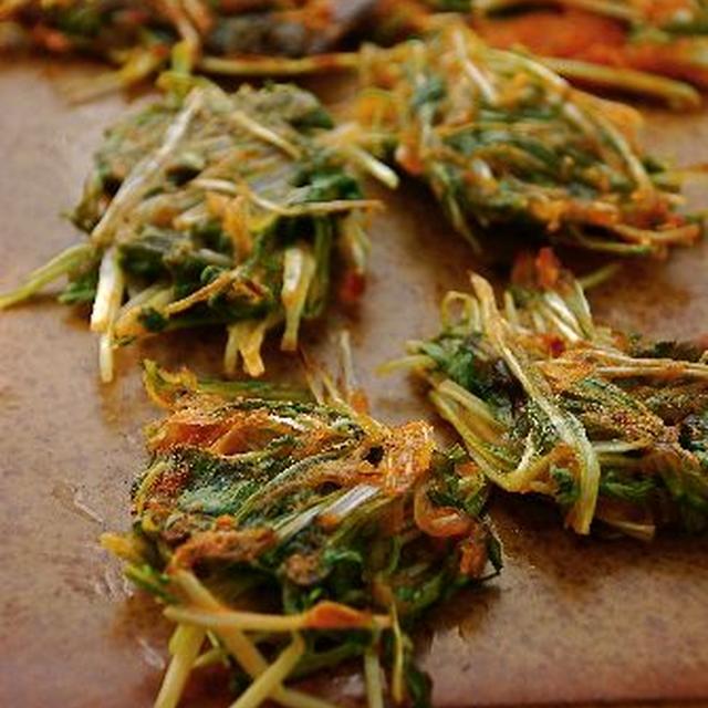 ナムル風味の水菜のお焼き