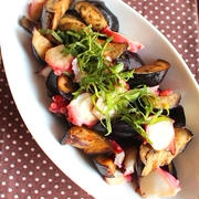 タコと茄子のポン酢醤油和え＊しそ乗せ