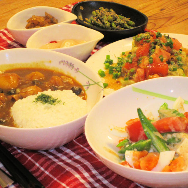 カレーライスで夜ごはん