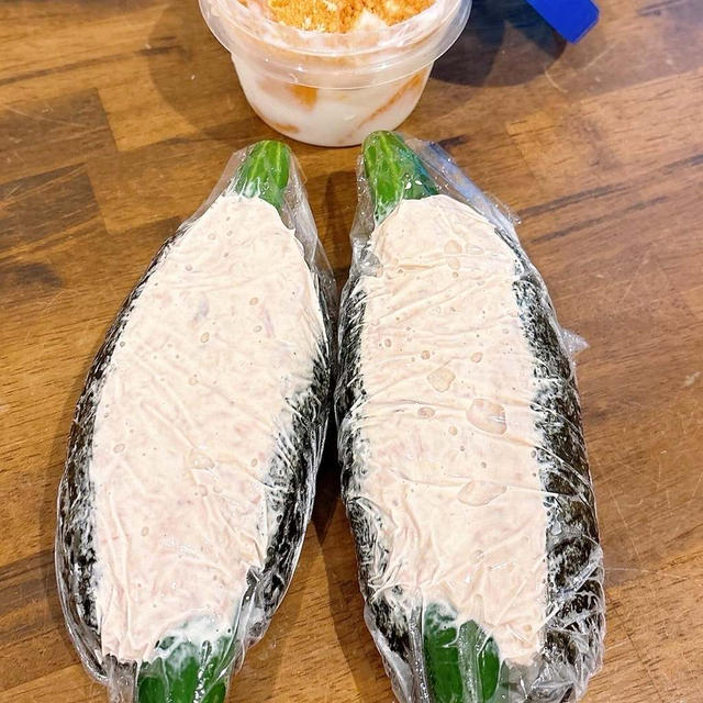 ツナマヨきゅうりおにぎりです〜！！