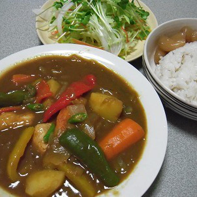 スープカレー風カレー。あんこの横顔。こむら返り