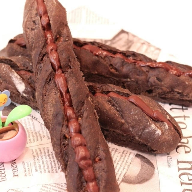 甘カフェ☆ブラックなチョコフランスパン