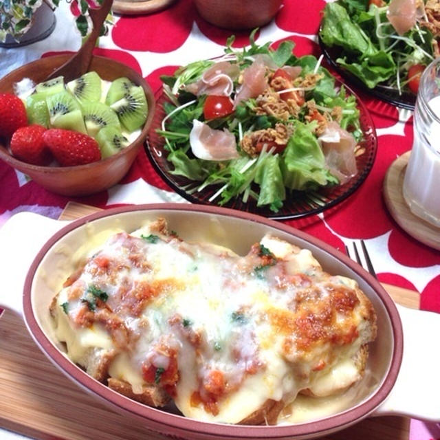 残りものミートdeミートソースパングラタン♡…恥ずかしい〜‼︎