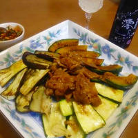 スパークリング清酒「澪」でいただく、焼肉と野菜のピリ辛ソースだれ