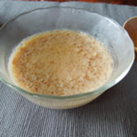 ブランデーに漬けたリンゴのプリン
