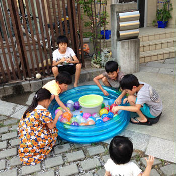 自宅でヨーヨー釣り♪