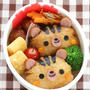 お稲荷さんのリスくんツインズ弁当＊キャラ弁