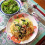 蕾菜としらすのオイルパスタ