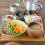 そぼろ丼とありあわせのもので