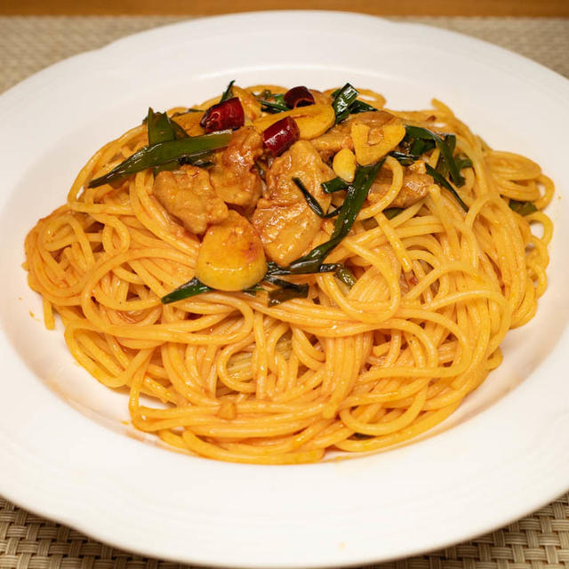 塩豚とパスタ