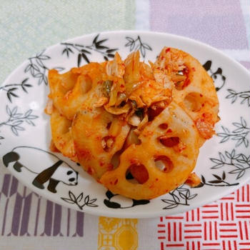 電子レンジで簡単！蓮根とツナのキムチ煮（日の出みりん 日の出 新味料（醇良））＜PR＞