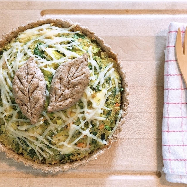 ヴィーガン🌱簡単！野菜とひよこ豆のタルト Vegan🌱Easy-to-Make Veggie and Chickpea Tart