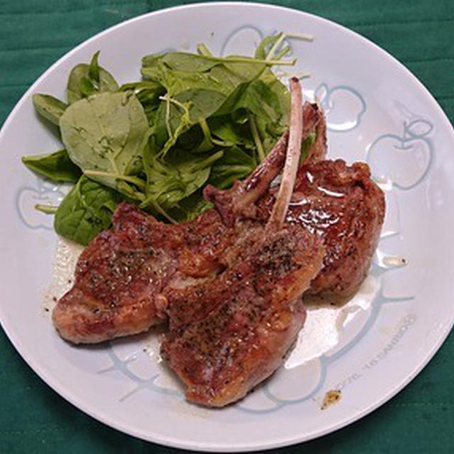 骨付きラム肉のハーブソテー：母の日ディナーその１