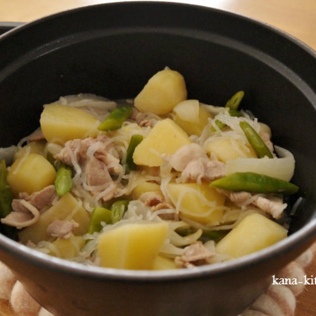 ストウブで無水肉じゃが＊あっさり塩味