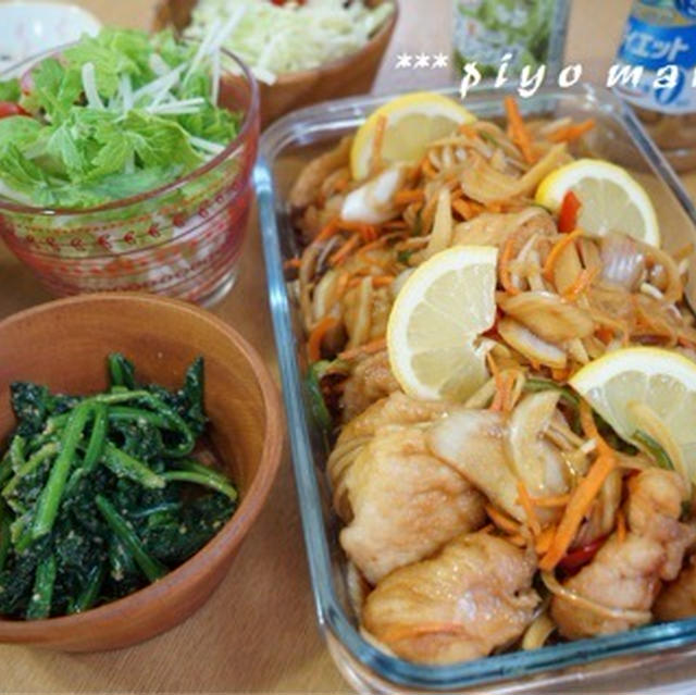 鶏ムネ肉の南蛮漬けな晩ご飯♪