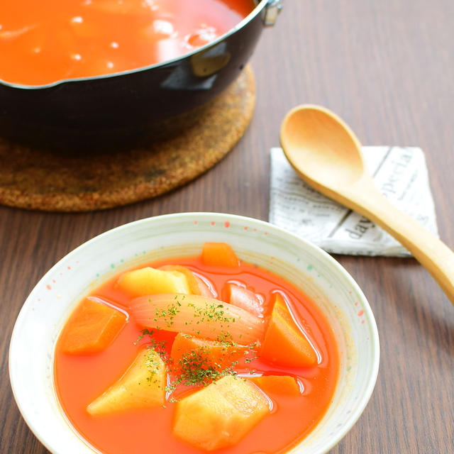 野菜オンリー！トマトジューススープのレシピ