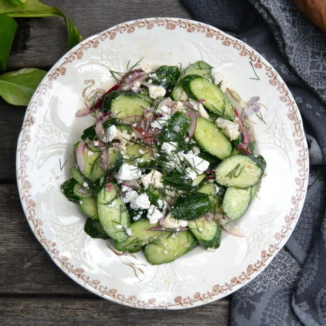 Cucumber Feta Salad 胡瓜とフェタチーズのサラダ