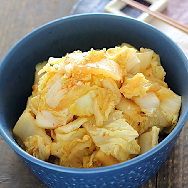 レンジで4分！白菜だけで作る中華煮