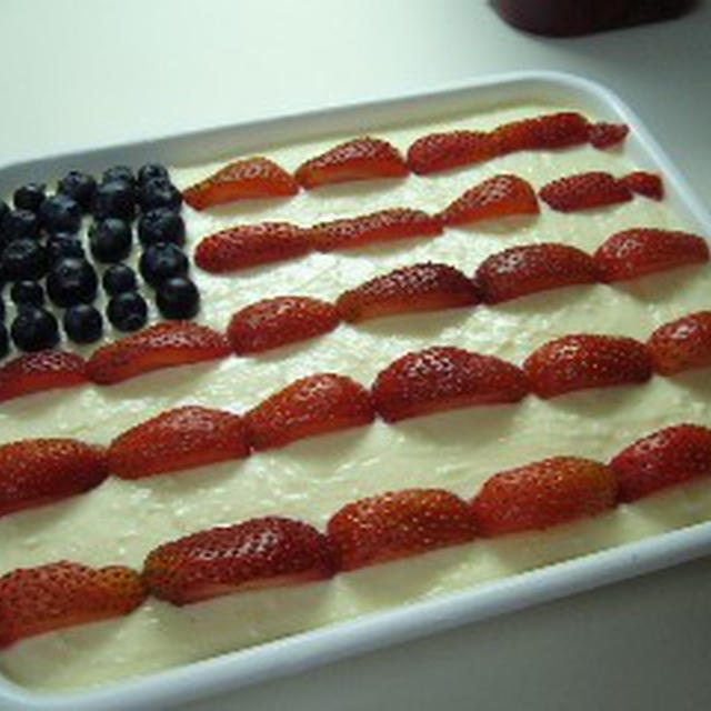 アメリカ料理教室３　国旗ケーキ