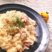 キノコと鶏肉のクリームリゾット
