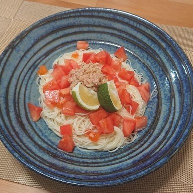 カッペリーニ風トマトとツナのそうめん