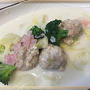 白菜と鶏肉団子のクリーム煮・・料理教室はササミづくし!!