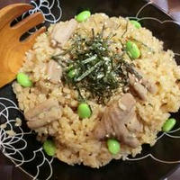 ☆焼肉タレで　ピリ辛モツ飯〜！！☆
