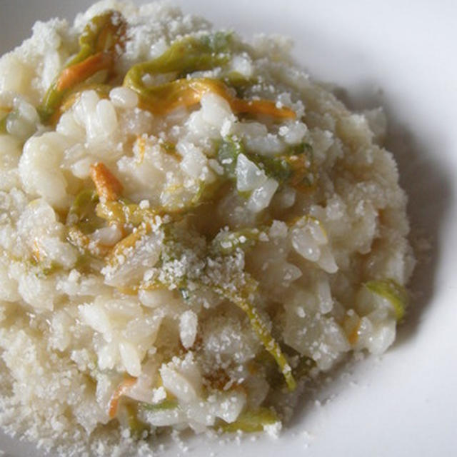 Risotto ai fiori di zucca　かぼちゃの花のリゾット