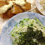 豆苗と素麺のツナのパスタで晩酌