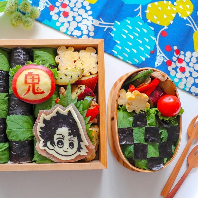 流行りに乗って鬼滅の刃　炭治郎のお弁当を作ってみました