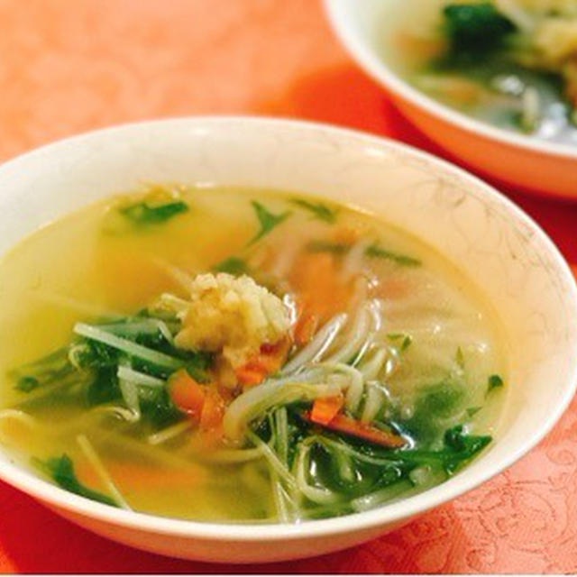 生姜たっぷりシャキシャキ野菜のスープ