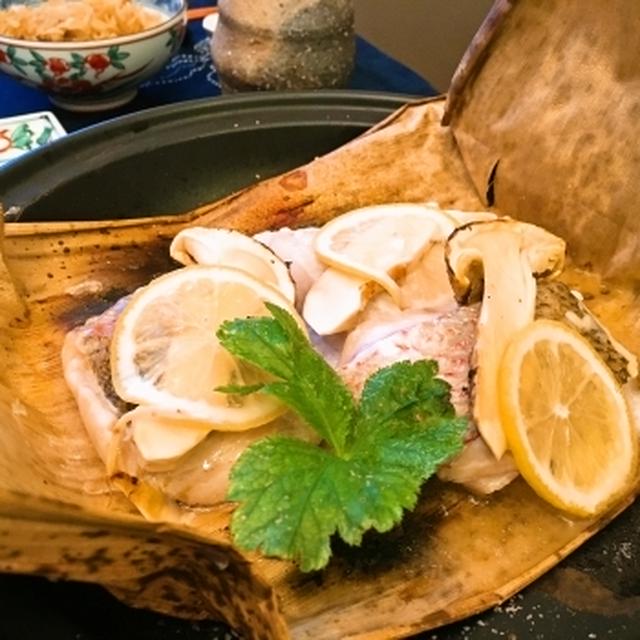 【松茸と甘鯛のレモン蒸し】アメリカで松茸料理　