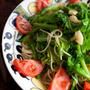 わさび菜のパスタ