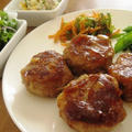 野菜たっぷり肉団子・人参とピーマンのキンピラ