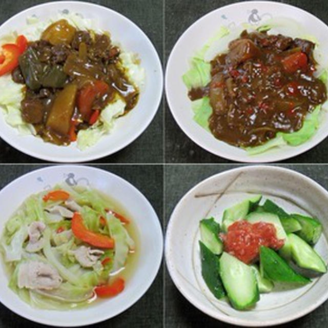 キャベツ＆カレーは毎日でも可：野菜食日記[354]-[357]