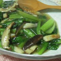 小松菜と干し椎茸の中華風うま煮