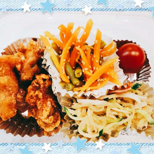 3月7日♡今日のお弁当のおかず～から揚げ弁当