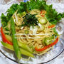 冷製パスタ＜オクラと大葉と野菜たっぷり♪簡単和風スパゲッティー＞