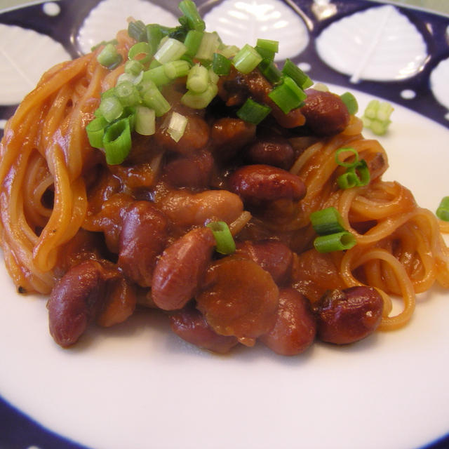 黒豆とゴボウのトマト煮で・・・ビーフン料理