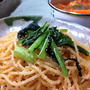 明太子と小松菜のパスタ