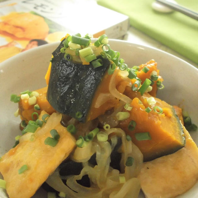 フライパン一つで、甘くないかぼちゃのおかず♪