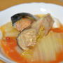 サバと白菜のメキシカン風トマト煮込み
