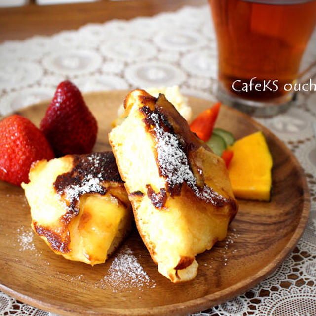 タルトタタン的なパンケーキ　時短朝ごはん