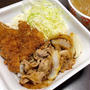 ご飯が進んで困るかつや・タレカツと牛焼肉の合い盛り丼