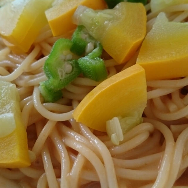 夏野菜とウニのパスタ